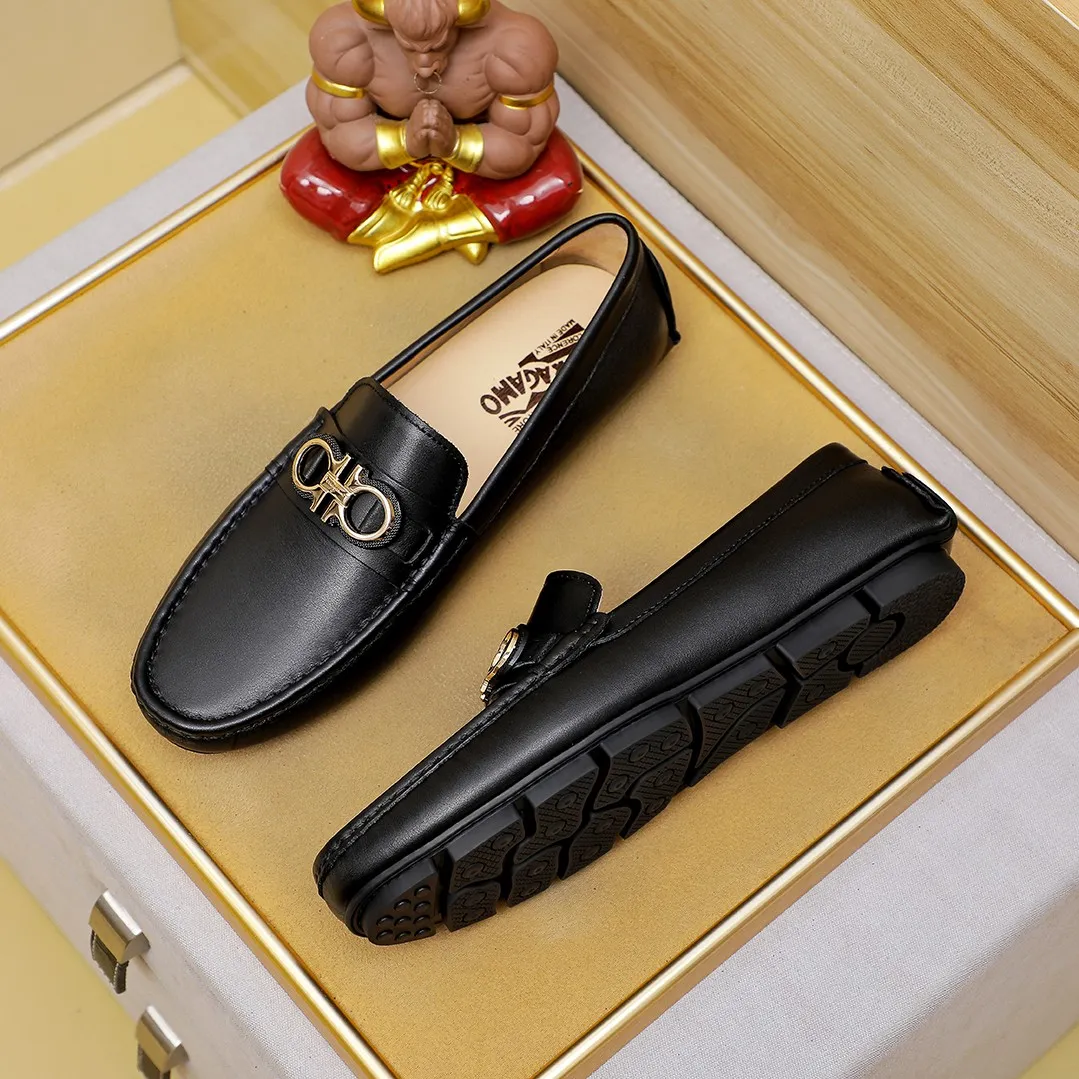 Men's shoes 💰360 🕷🕷【Ferragamo】Ferragamo Popular fashionable casual slip-on shoes🇨🇳Official website counter 1:1 production, original mold opening💯Good quality visible, imported high-end first-layer calfskin, luxurious pigskin lining🌿Very clear texture, high-quality waterproof, non-slip and wear-resistant outsole🎋High quality and low price, truly handmade🍓Color, code number 38-45